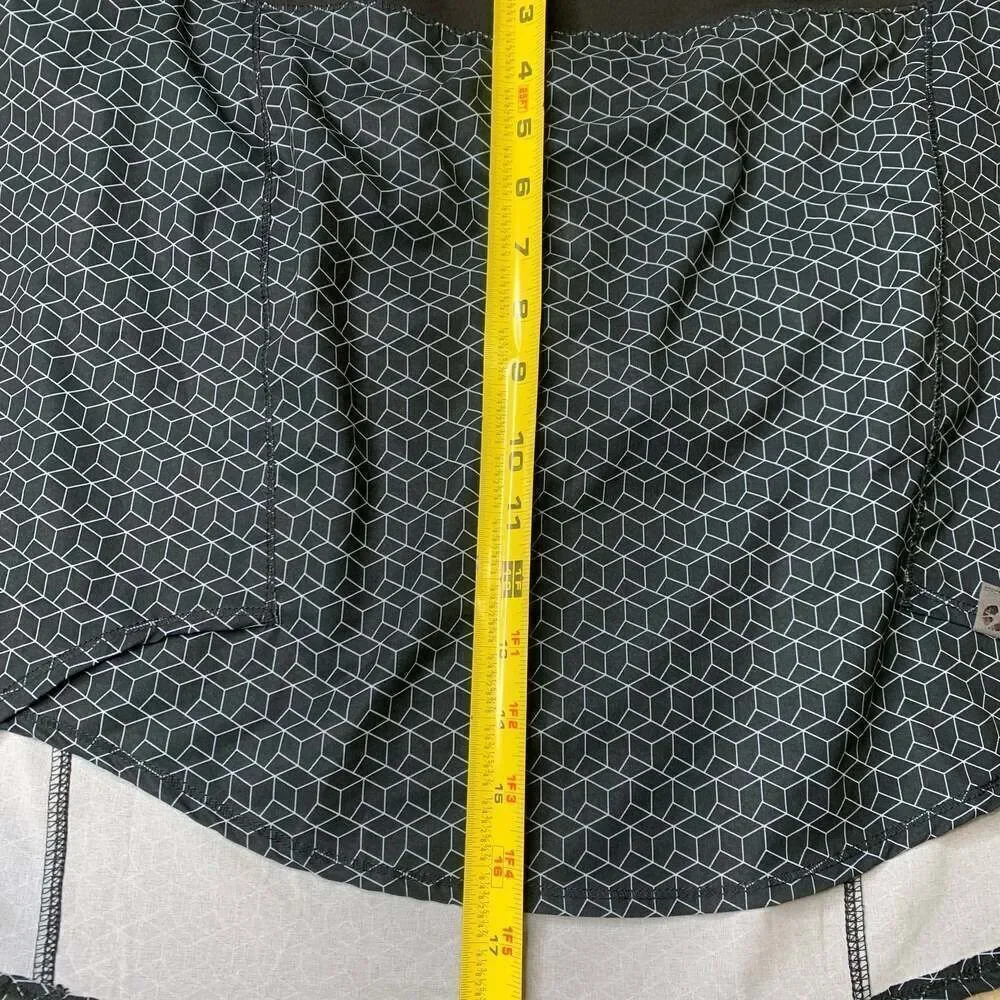 Oiselle Long Running Skirt Black Diamond sz 14